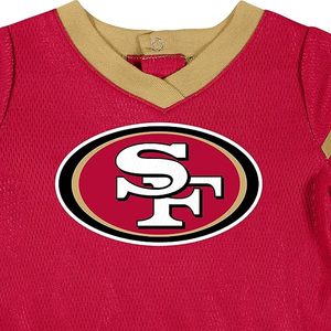 Vestido Jersey para Bebé Niña de los San Francisco 49ers, Rojo y Dorado, Logotipo Bordado, Ropa Deportiva de Poliéster - Product Image 6