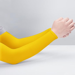 Latest Design Made In Pakistan Yellow Color <b>Arm</b> <b>Sleeves</b> High Quality Men <b>Compression</b> Best Selling Factory Hot Sale <b>Arm</b> <b>Sleeves</b> - Product Image 1