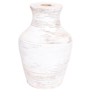 Florero de Madera Hecho a Mano FV-006 |   Jarrón Decorativo de Madera con Acabado Desgastado para el Hogar - Product Image 1