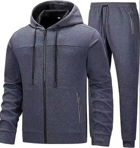 Men tracksuit with zipper <b>jacket</b> designed in basics cotton blended fabric offering comfort and style for gym <b>workout</b> and running - Product Image 4