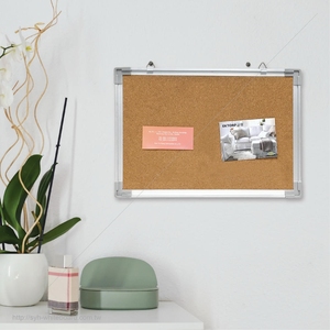 Tablero de Corcho de Alta Calidad en Varios Tamaños con Marco de Aluminio y Esquinas de Plástico para Oficina y Escuela - Product Image 6