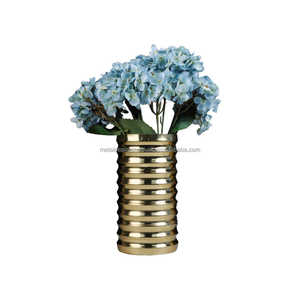 Gold Metal Flower <b>Vase</b> for Living Room and Office Table Decoration Handcrafted Decorative Metal <b>Vase</b> with Antique Brass Finish - Product Image 1