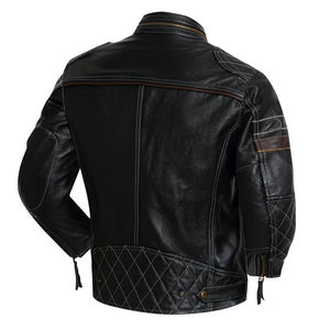 Professional OEM Service Men Leather <b>Racing</b> <b>Jacket</b> Classic Style Winter Wear Motorcycle Zipper Fashion <b>Jacket</b> For Men - Product Image 2