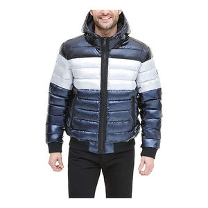 <b>Men's</b> High Quality Winter Puffer <b>Jacket</b> with Stand Collar Custom Logo Printing Waterproof & Eco-Friendly Made in Pakistan - Product Image 5