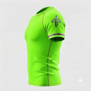 Camiseta Deportiva de Manga Corta para Hombre, Nueva, de Alta Calidad, Cuello Redondo, Impresión por Sublimación, Secado Rápido, Transpirable, Material de Spandex/Poliéster - Product Image 5