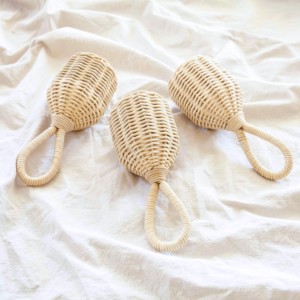 Juguetes artesanales de alta calidad para bebés y niños pequeños, sonajero de mimbre natural, sonajeros para recién nacidos - Product Image 1