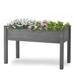 Jardinera Elevada con Patas de Madera, Caja de Cultivo Elevada para Exteriores, para Plantas, Macetas y Jardineras - Product Image 1