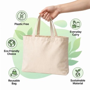 กระเป๋าผ้าแคนวาสคุณภาพส่งออก พร้อมซิปปิด ใช้ได้หลากหลาย เหมาะสำหรับเดินทางและช้อปปิ้ง มีจำหน่ายในราคาขายส่ง - Product Image 4