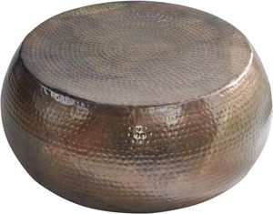 โต๊ะกาแฟโอเรียนท์แฮนด์เมด 80 ซม. ดีไซน์ทองแดงลายตีขึ้นรูป ทันสมัย ทนทาน เป็นมิตรกับสิ่งแวดล้อม เฟอร์นิเจอร์ห้องนั่งเล่น - Product Image 1