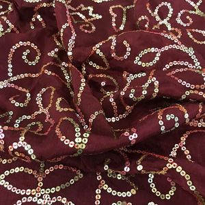 Pearl Embroidered <b>Sequin</b> Net Fabric Luxury Double Layer Gauze Lace <b>Material</b> for Wedding Dress Evening Wear Apparel - Product Image 2