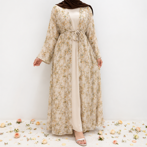 Two Tone Dubai <b>Abaya</b> Elegant <b>Prayer</b> <b>Abaya</b> for Women Premium Nida Fabric <b>Abaya</b> Casual Everyday <b>Abaya</b> Middle East Style <b>Abaya</b> - Product Image 6