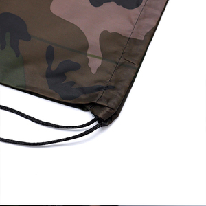 Camouflage <b>Drawstring</b> <b>Backpack</b> Polyester Portable Sport Bag for Outdoor Use Wholesale Pack OEM Supplier - Product Image 4