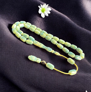 Tasbih de Piedra de Amatista Natural, Cuentas de Oración Islámicas, Subha, Rosario Musulmán, Tasbih de Resina - Product Image 1