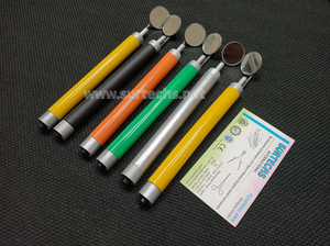 Ensemble de 5 miroirs d'examen dentaire ergonomiques, multicolores, en acier inoxydable, avec miroir concave LED - Product Image 5