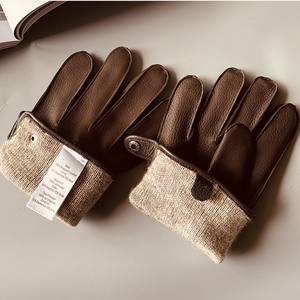 Gants en cuir de daim pour homme, gants de conduite en cuir - Product Image 3
