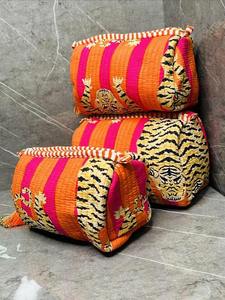 Animal Printed Cotton Quilted Toiletry Sets Handmade Boho 3 Piece Cosmetic Pouch Bags for Her - Product Image 3
