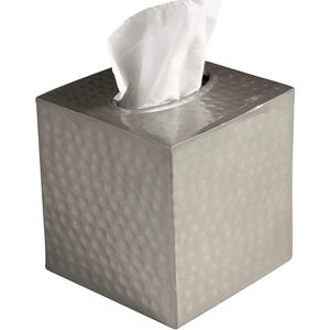 Porte-boîte à mouchoirs élégant en acier inoxydable, porte-mouchoirs décoratif en métal noir, accessoire de bureau pour la décoration du bureau ou de la maison - Product Image 2