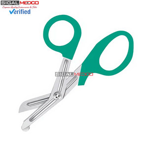 Tijeras de enfermería para traumatismos, de 5.5 pulgadas, color verde azulado, de acero inoxidable alemán de grado médico, para primeros auxilios, vendajes, emergencias, uso quirúrgico y EMT - Product Image 6