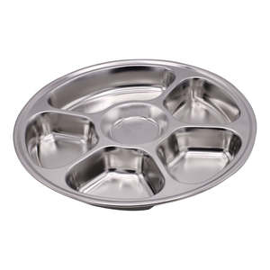 Bandeja de Servir Comida Dividida de Acero Inoxidable, Plato Seccionado de 10.9 Pulgadas, Bandeja para Comida, Vajilla de Cocina, Duradera y Reutilizable - Product Image 2