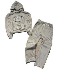 Ensemble de survêtement unisexe réfléchissant avec cordon de serrage, style streetwear hivernal, en nylon, 2 pièces, vente en gros - Product Image 1
