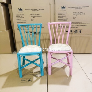 Chaise d'enfant en rotin faite à la main pour événements d'anniversaire, vente en gros, chaise en osier écologique pour enfants, fabricant vietnamien - Product Image 2