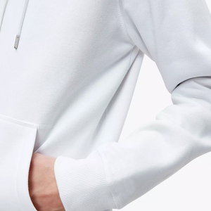 Men's White Hooded <b>Sweatshirt</b> Regular Fit Fleece Casual Pullover With Front Pocket Autumn Wear - Product Image 6