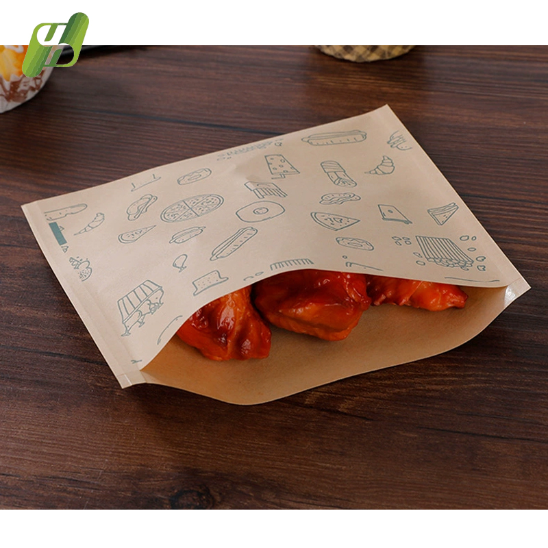 Custom Printed Food Wrap Paper Oil Resistant Greaseproof Paper Sheets for Burger Bread Snack and Bakery Packing