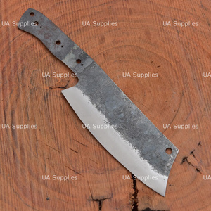 Cuchillo de Carnicero Rústico de Acero al Carbono Forjado a Mano, Hoja de Acero de Alto Contenido de Carbono, Mango Personalizado, Herramienta de Cocina OEM - Product Image 4