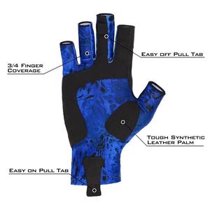 Gants de navigation sans doigts en néoprène avec paume renforcée pour la voile, le kayak, la pêche, le tir, les sports nautiques, l'escalade, la navigation de plaisance - Product Image 1