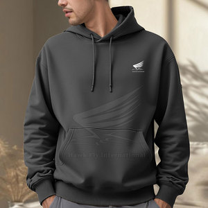 เสื้อฮู้ดดี้ผู้ชายแขนยาวทรงโอเวอร์ไซส์ ดีไซน์ใหม่ ผ้าฝ้ายฟลีซ 100% ระบายอากาศได้ดี สวมใส่สบาย ราคาขายส่ง - Product Image 3