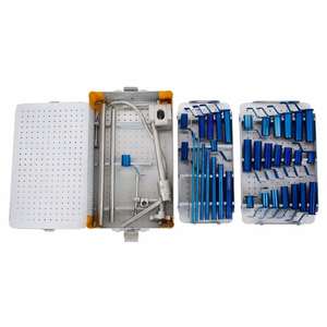 Système de rétracteurs tubulaires, ensemble de rétracteurs, boîte de stérilisation, qualité supérieure, acier inoxydable, manuel, pour chirurgie de la colonne vertébrale à intervention minimale invasive - Product Image 1