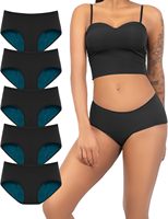 Ropa Interior Femenina para Uso Diario, Absorbente, Equilibrio de Humedad, Transpirable, Elástica, Cobertura Media, Protección contra Olores, Tejido de Punto