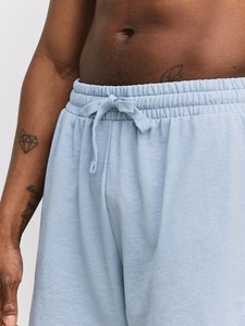 Men's Solid <b>Light</b> Blue Cotton Bermuda Shorts Mid Waist Drawstring Closure Casual Style Breathable - Product Image 3