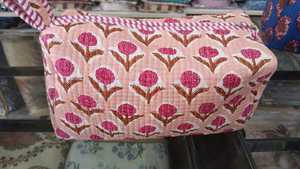 Printed Eco-Friendly Cotton Pouches Handmade Fabric <b>Zipper</b> <b>Storage</b> <b>Bags</b> Outdoor Cosmetic Travel Organizer Gift Pouches Retail - Product Image 4