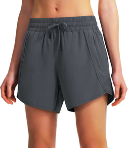 Shorts de sport pour femmes à taille haute, séchage rapide, respirants, extensibles, avec taille élastique pour la course à pied, la salle de sport et l'exercice - Product Image 3