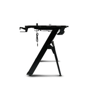 Table de jeu et de travail grand format avec pieds profilés, bureau d'ordinateur pour e-sport, support pour manette de jeu, gestion des câbles, pour la maison