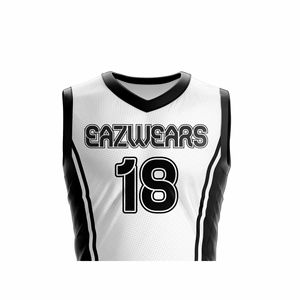 Ensemble de maillots de basket-ball pour équipe, vêtements de sport respirants à séchage rapide avec impression personnalisée du logo, du nom et du numéro, fabrication sur mesure - Product Image 3