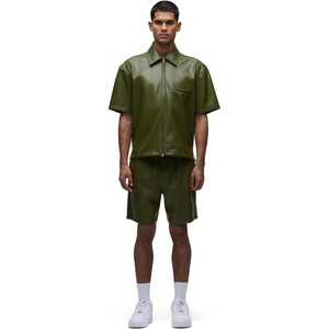 Chemise en cuir à manches courtes de haute qualité, sur mesure, OEM ODM, nouvelles arrivées, pour hommes, chemises en cuir authentiques - Product Image 4