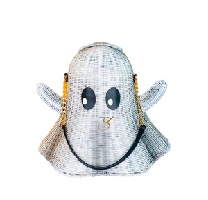 Panier de rangement en rotin tressé à la main, sac bandoulière créatif et mignon en forme de monstre d'Halloween, sac à bandoulière fantaisie - Product Image 4
