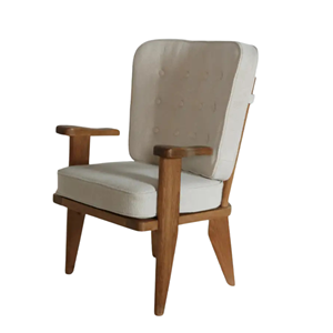 Sillón de Salón de Madera Maciza con Cojines Tapizados Suaves y Estructura Resistente para Sala de Estar, Vestíbulo de Hotel, Interior - Product Image 2