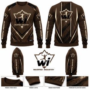 เสื้อสเวตเชิ้ตคอกลมพิมพ์ลายซับลิเมชั่นสีน้ำตาลสำหรับผู้ชายจาก Warpro Industry ทรงปกติ สวมใส่สบายๆ ในฤดูใบไม้ร่วง - Product Image 3