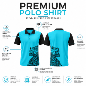 Polo de sport pour homme, design personnalisé, séchage rapide, impression graphique sublimée, tee-shirt de golf respirant, manches courtes, performance - Product Image 6