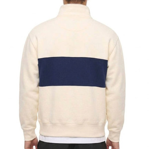 Sweat-shirt à col montant zippé 1/4 personnalisé pour homme, en molleton 100 % coton mi-lourd, à blocs de couleur, manches longues, idéal pour l'automne et l'hiver - Product Image 4