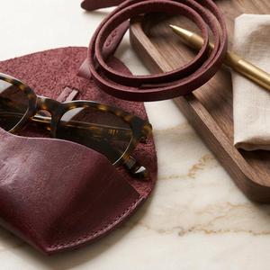 Soft Cowhide Leather Heavy Duty Smell Proof Classic Protection <b>Glasses</b> Case Genuine Pouch Luxury Slim Handmade Vintage <b>Reading</b> - Product Image 6