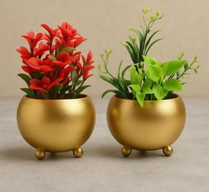 Cuenco Decorativo de Metal Dorado para Decoración del Hogar, Elegante Centro de Mesa con Acabado Dorado, Adorno de Mesa, Cuenco de Servicio de Lujo Moderno - Product Image 5