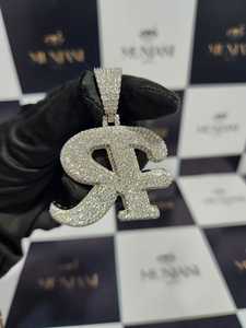 จี้ตัวอักษรแบบกำหนดเองประดับเพชรโมอิสซาไนต์ VVS เงินแท้ 925 สไตล์ฮิปฮอป - Product Image 3