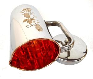 Carafe à eau en cuivre artisanale avec motif floral, idéale pour le service traditionnel et la décoration intérieure - Product Image 6