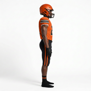 Conjunto de Uniforme de Fútbol Americano Naranja para Hombre, Casco, Jersey y Pantalones, Impresión por Transferencia de Calor, Kit Protector para Adultos - Product Image 2