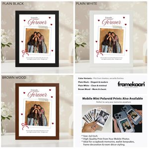 Marco de Fotos de Madera con Diseño 'Amigos para Siempre', Decoración Hecha a Mano para el Hogar, Estilo Vintage Moderno, para Colgar en la Pared o Apoyar en la Mesa, para Mejores Amigos - Product Image 6