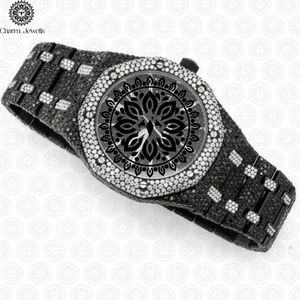 Charm Jewells – boîtier de montre de luxe en acier inoxydable, cadran analogique de 40mm, cristal saphir, bracelet en acier inoxydable, mécanique unisexe - Product Image 1